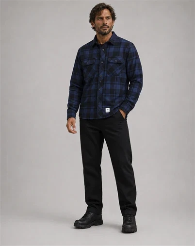 Fat Moose - New Adrian Skjorte - Blue/Black